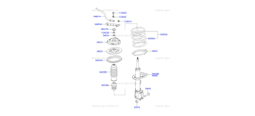 mobis front shock absorber for hyundai tucson 2004-10